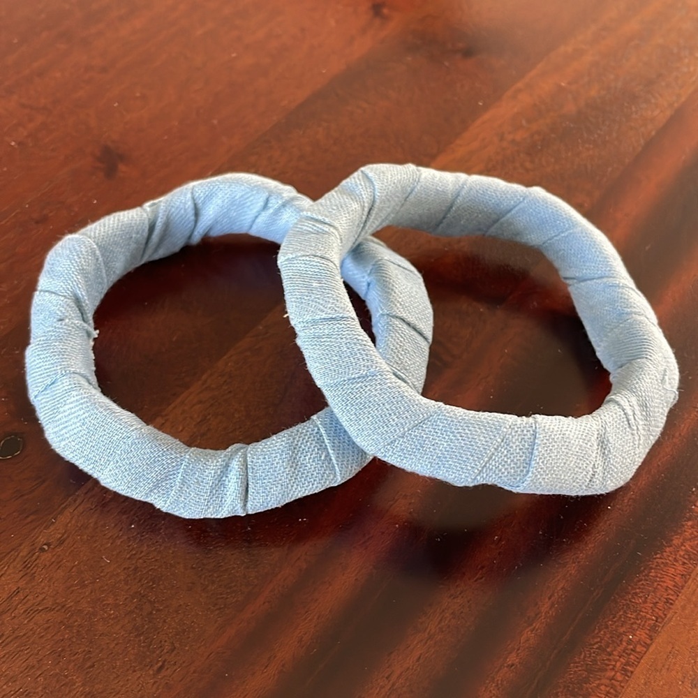 Unbranded Light Blue Denim Fabric  Bracelets Fashion Jewelry New Size OSFM